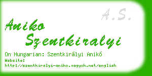 aniko szentkiralyi business card